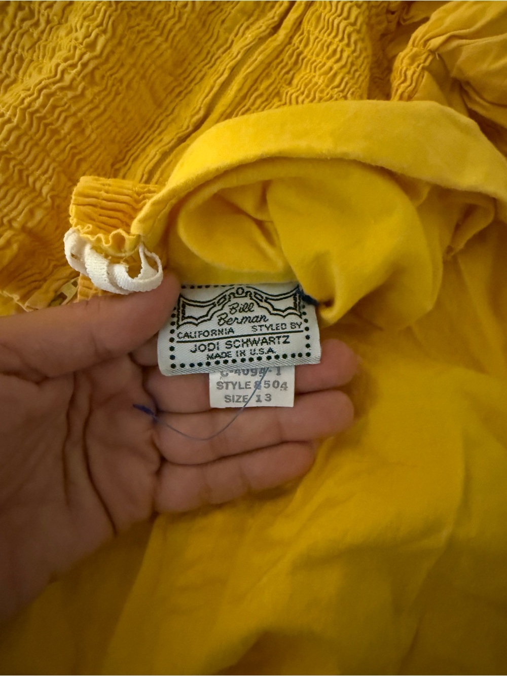 Strapless Yellow Full Skirt Dress - Picture 3 of 3
